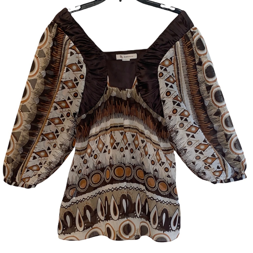BCBGeneration Retro Peasant Blouse  (Size: Small)